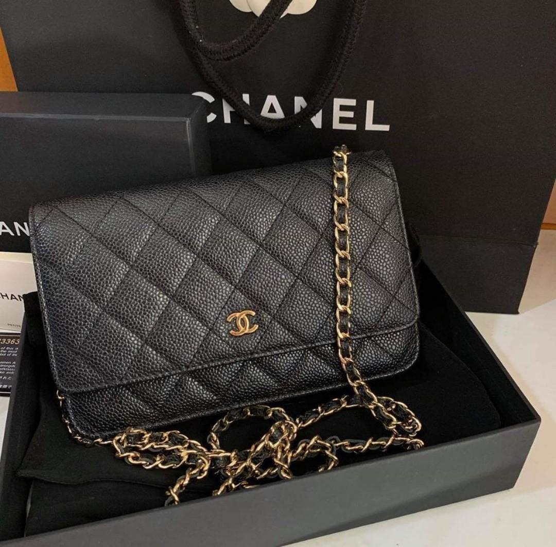 Chanel Woc noir caviar GHW (27 Series), Luxury, Bags & Wallets on Carousell