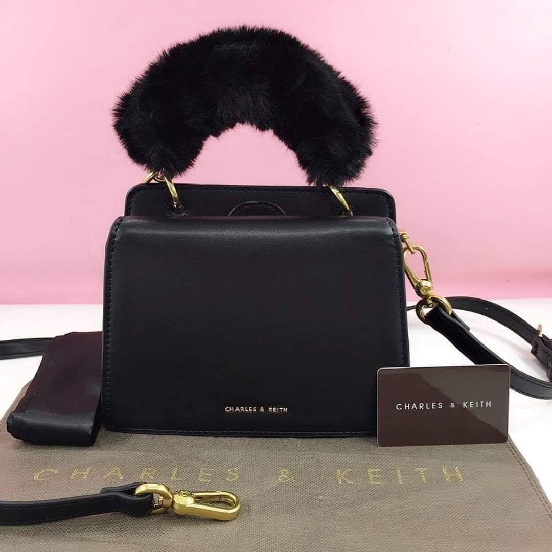 Charles and keith 2025 plush powder bag price