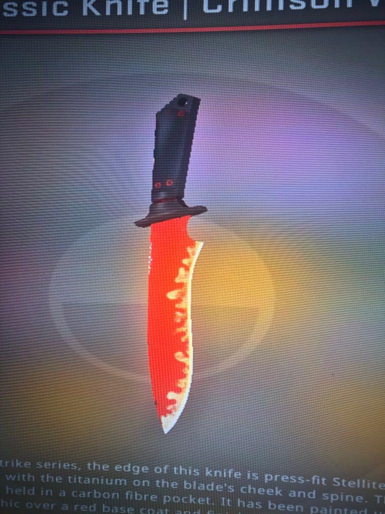 *Super steal*Classic knife crimson web, Video Gaming, Gaming Accessories, Game Gift Cards