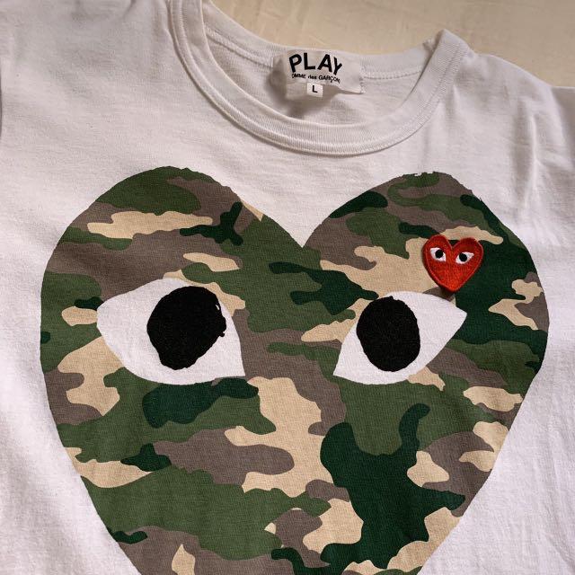 Comme de garcon camo t shirt clearance