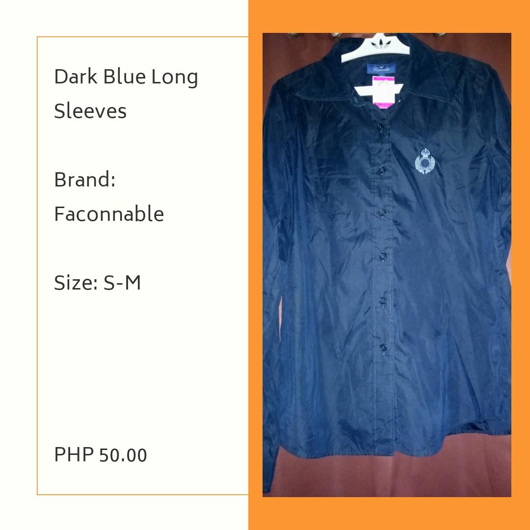 Dark Blue Long sleeve Blouse (Category: Blouses) located in Pasig City. Submitted by ceejay003 (Listing ID 1017345838, Image 1). Description: 👉Padala lang sakin to from US 👉 Never pa nagamit. Pero maganda yung tela..