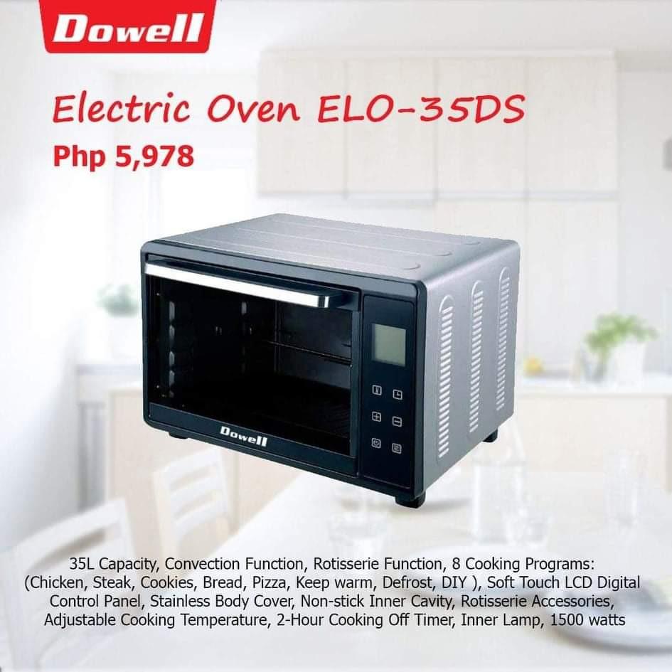 Dowell 35L Electric Oven ELO 35DS TV Home Appliances Kitchen