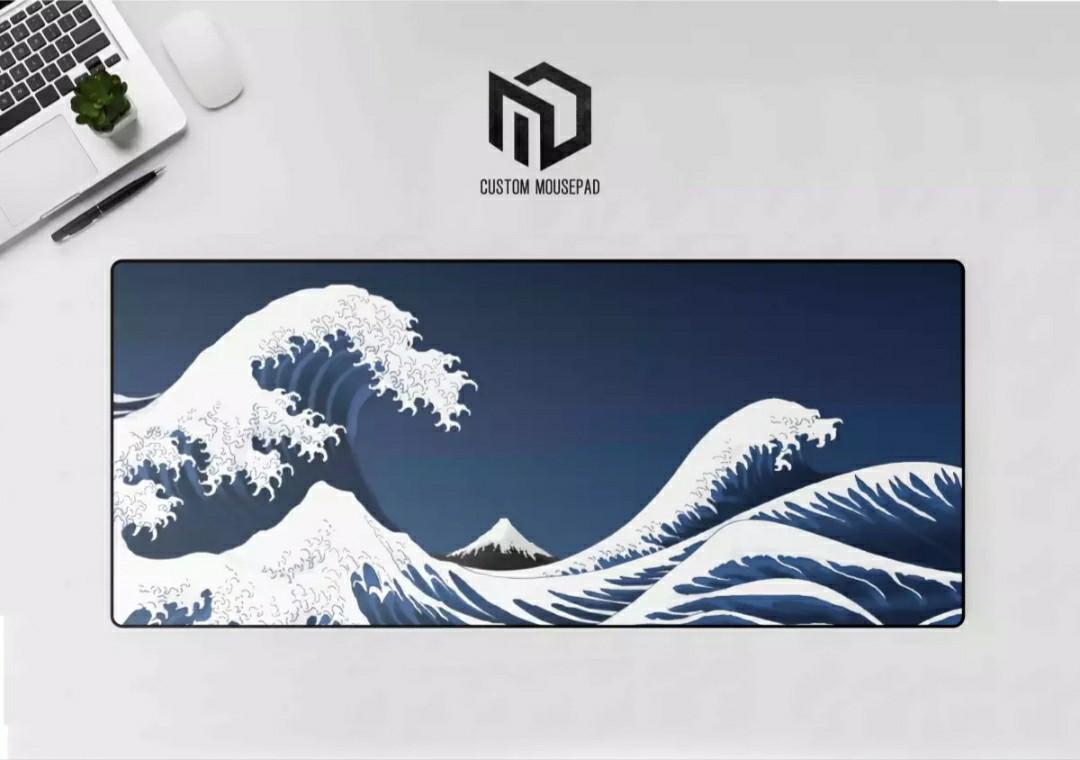 Extended Mouse Pad The Great Wave Of Kanagawa Design Electronics Computer Parts Accessories On Carousell