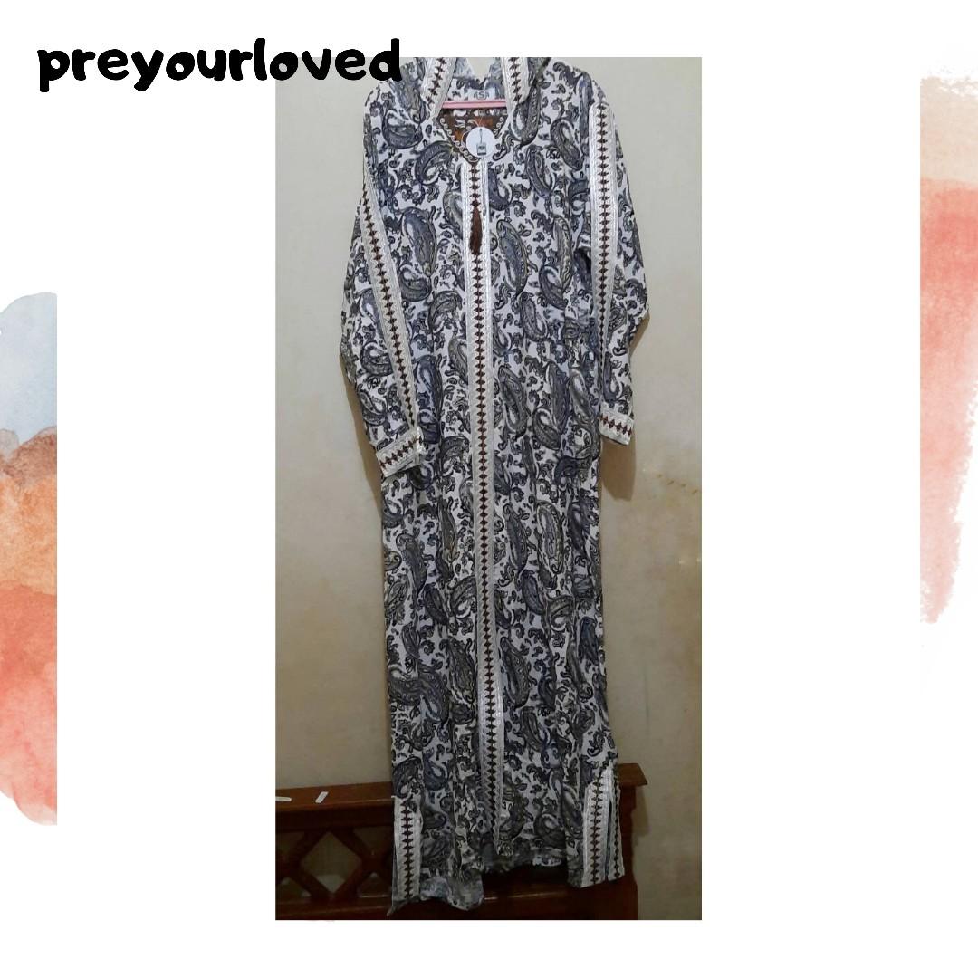 Gamis Hoodie ASA asli Arab, Fesyen Wanita, Muslim Fashion, Gaun di Carousell