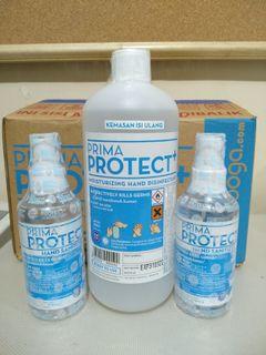 Handsanitizer alkohol  refill 500ml dan 100ml. Paket murah beli 1 dapat 2