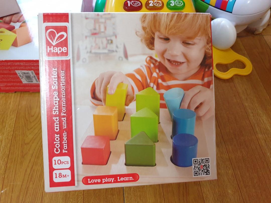 hape color and shape sorter