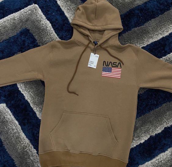 nasa hoodie sweatshirt beige