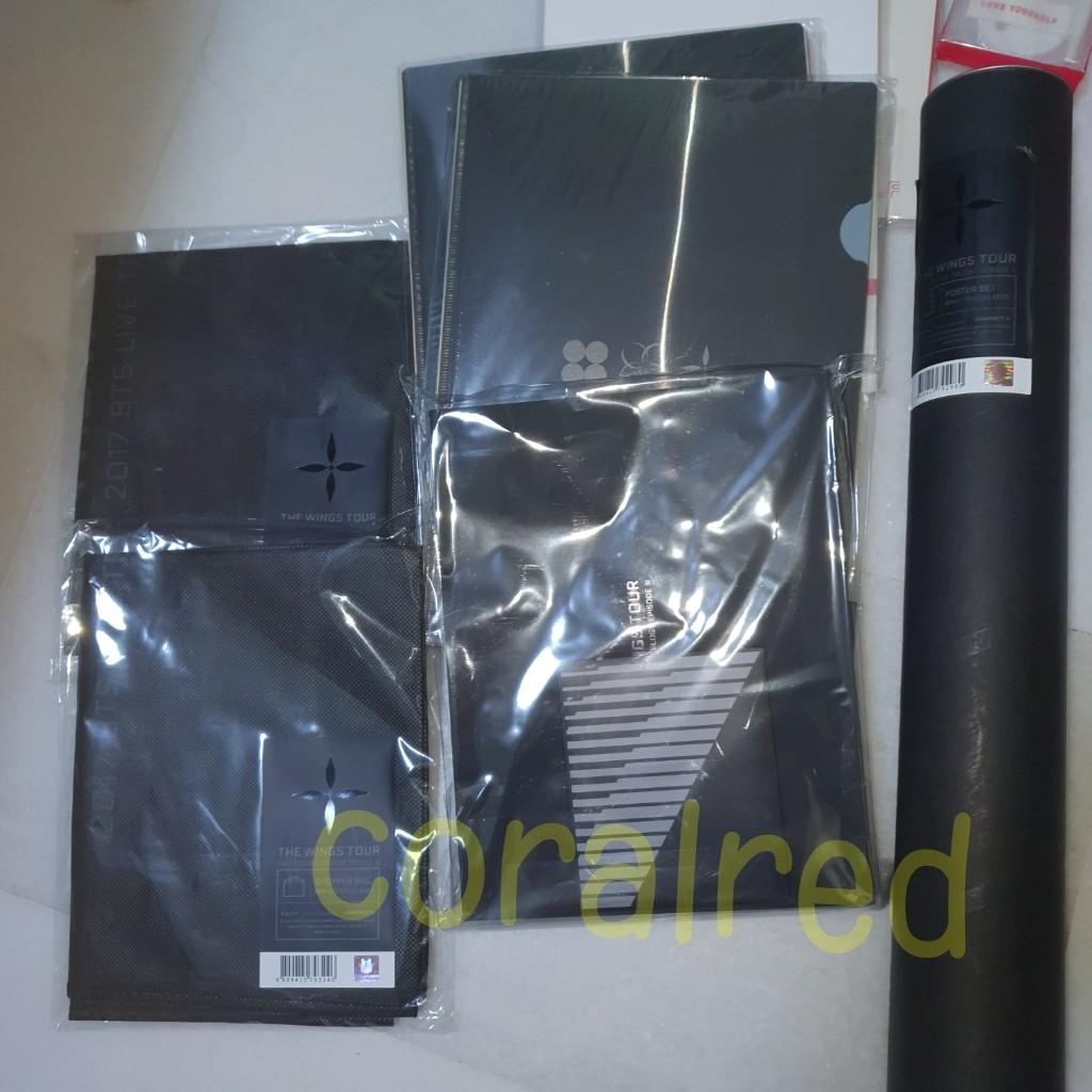 Instock Wings Tour Bts Bangbangcon Popup Official Shopper Bag Poster Set L Holder Set Entertainment K Wave On Carousell