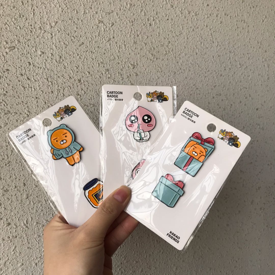 Kakao Friends X Miniso Metal Pins Badges Ryan Apeach Hobbies And Toys Stationery And Craft 0068