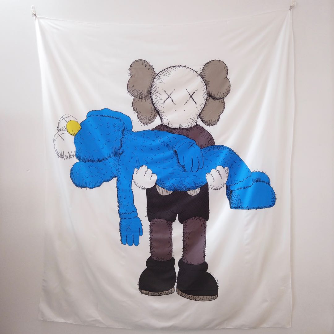 KAWS Tapestry, Furniture & Home Living, Home Decor, Wall Decor on Carousell
