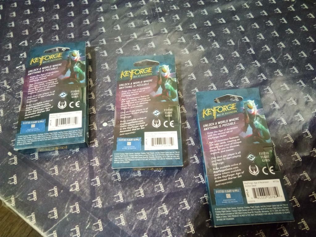 KeyForge Age Of Ascension decks set (Category: Card Packs) located in Quezon City. Submitted by jigknot (Listing ID 1017272815, Image 3). Description: -fresh from Gaminglib -all sealed and in mint condition -original price of 550, selling for 500 each -fixed price .