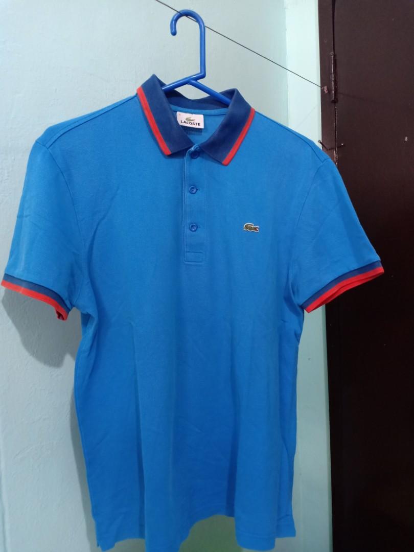 Polo lacoste hot sale bleu orange
