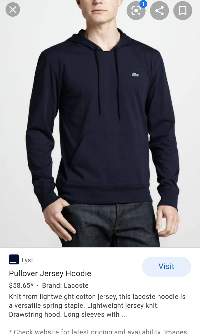 lacoste navy hoodie