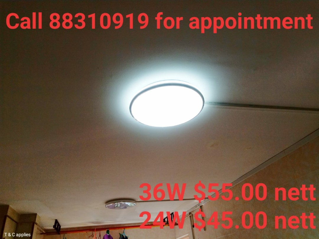 Led Ceiling Light Installation Furniture Home Living Lighting Fans Lighting On Carousell