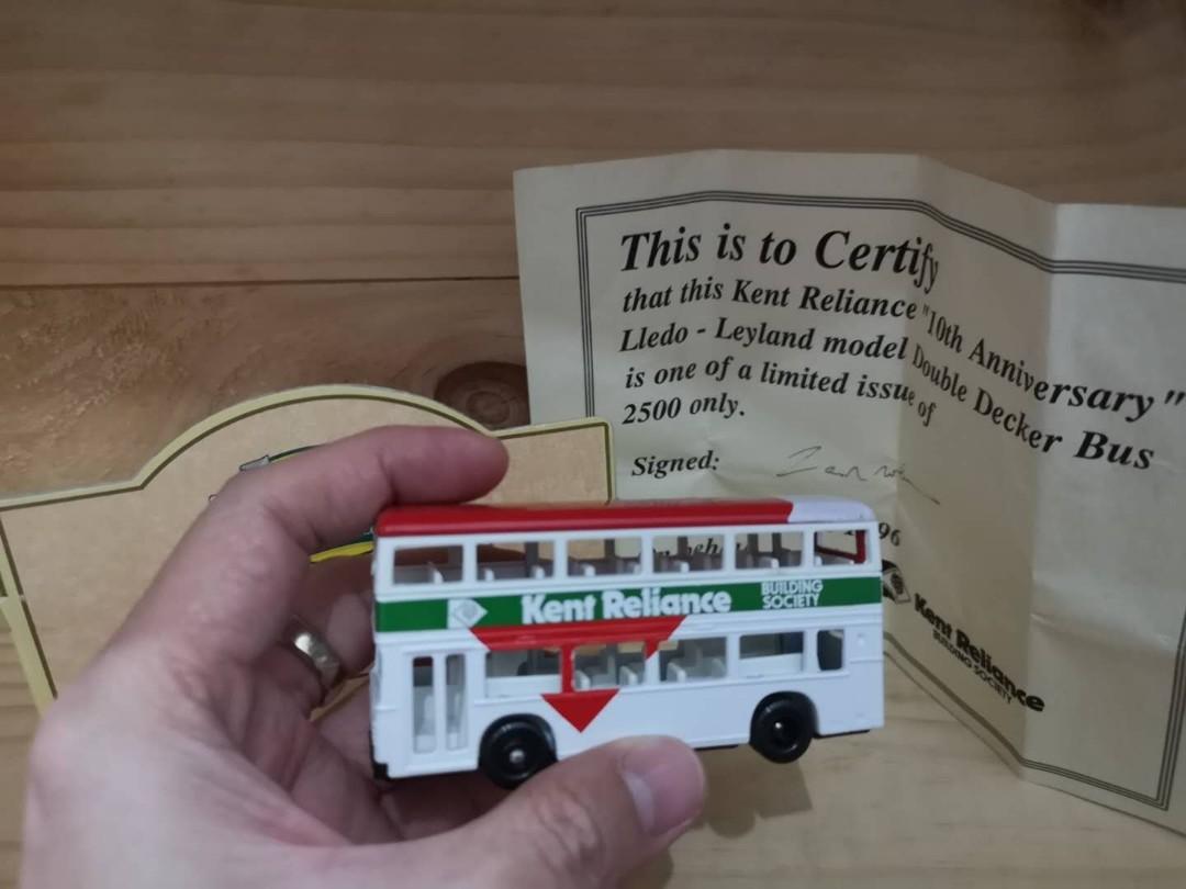 Limited Edition for 2500pcs 10th Anniversary Kent Reliance Building Society Double Decker Bus