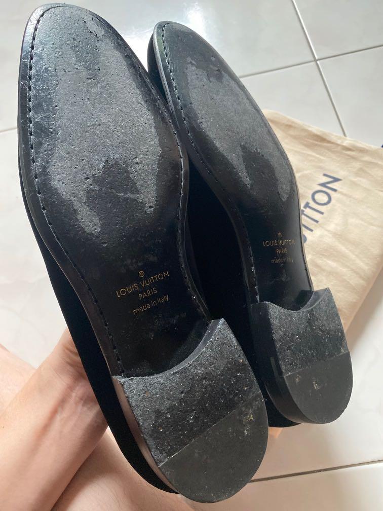New Men’s Louis Vuitton Auteuil Line Loafers Suede Blue LV Size 8.5 100%  Auth