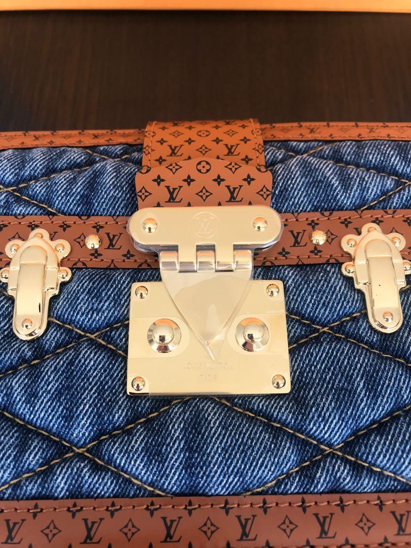 Louis Vuitton 2019 Denim Malletage Trunk Clutch - Brown Clutches, Handbags  - LOU263220