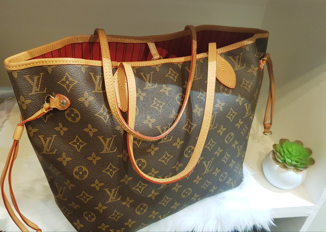 LOUIS VUITTON M41177 NEVERFULL MM CHERRY MONOGRAM CANVAS CA1108, Luxury,  Bags & Wallets on Carousell