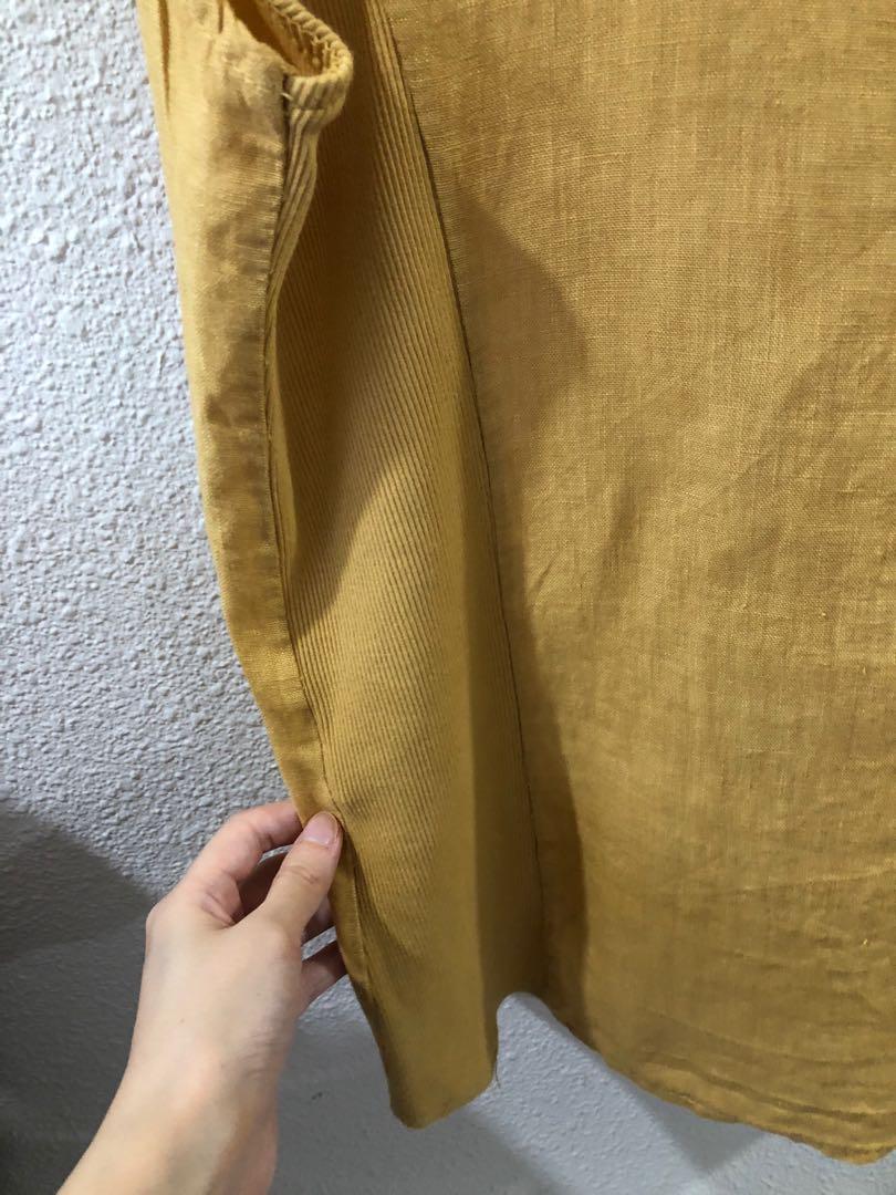 Made In Italy 100 Linen Lungo L Arno Blouse Top In Camel Women S