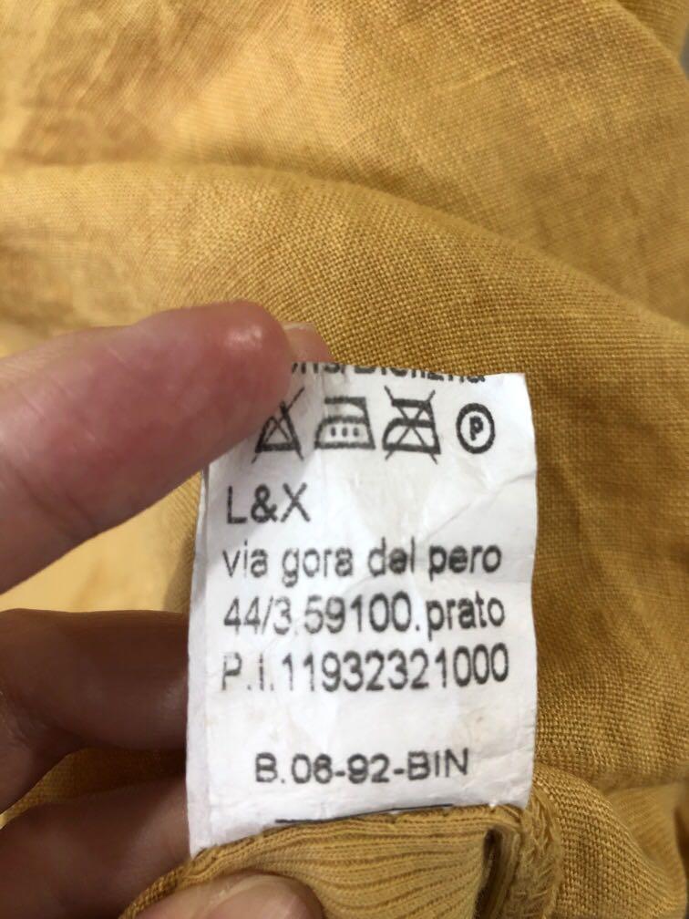 Made In Italy 100 Linen Lungo L Arno Blouse Top In Camel Women S