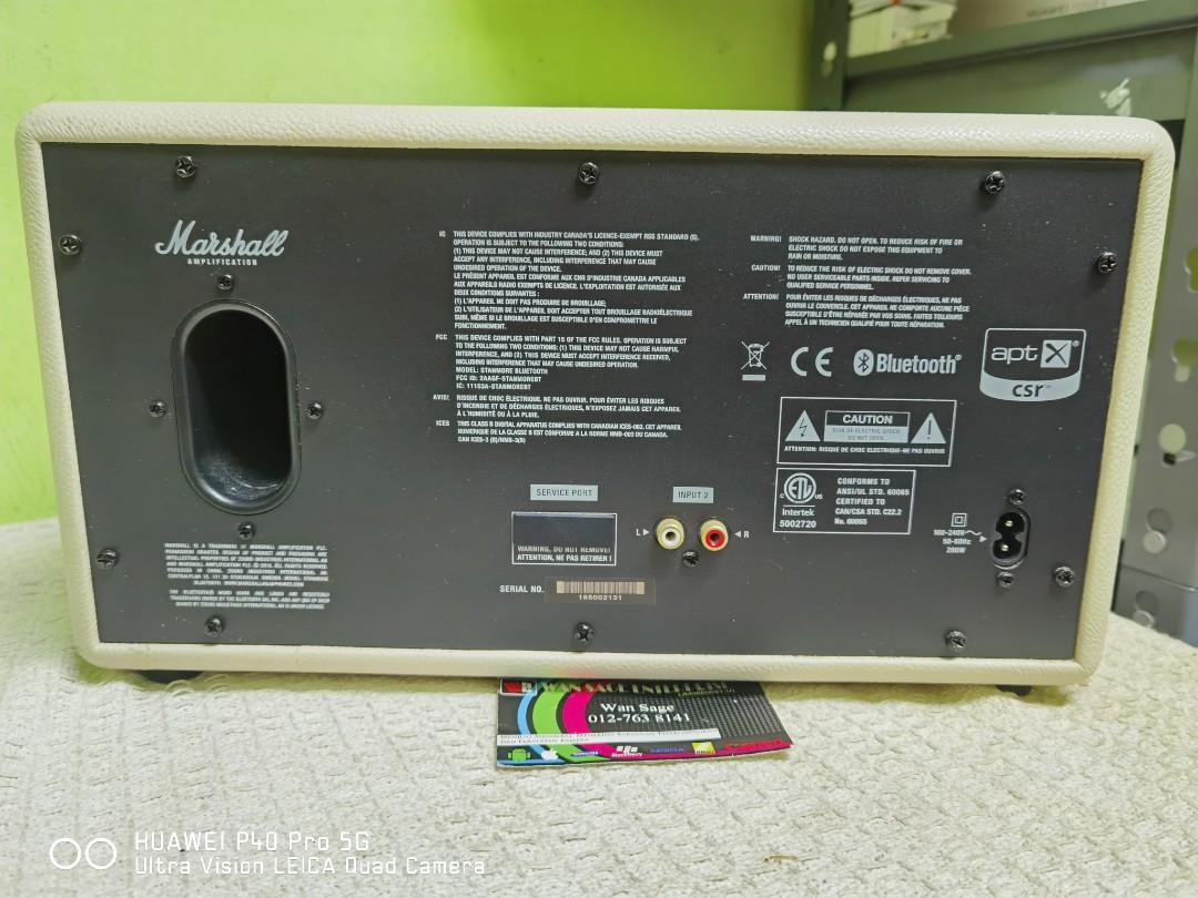 Marshall Stanmore 1 Bluetooth Speaker White, Audio, Soundbars, Speakers ...