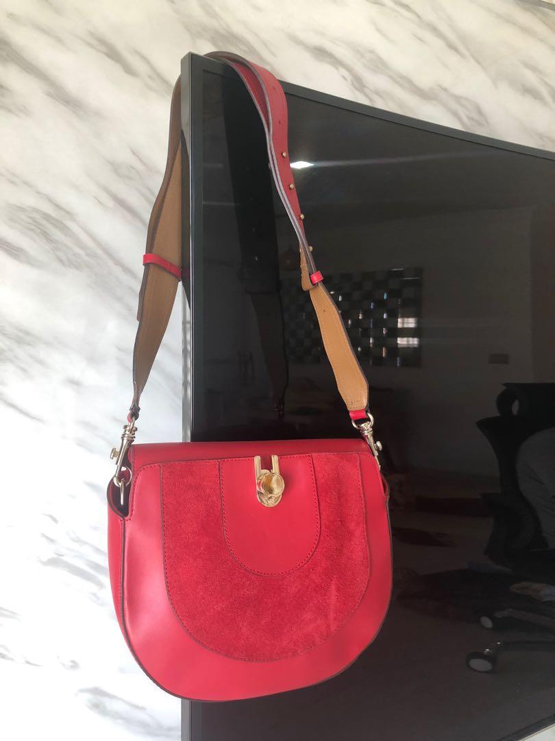 Massimo Dutti Red Sling Bag