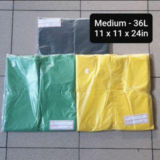 Medium, Large, XL & XXL Trash Bag (100pcs/pack) - Export Quality - Red, Green, Yellow