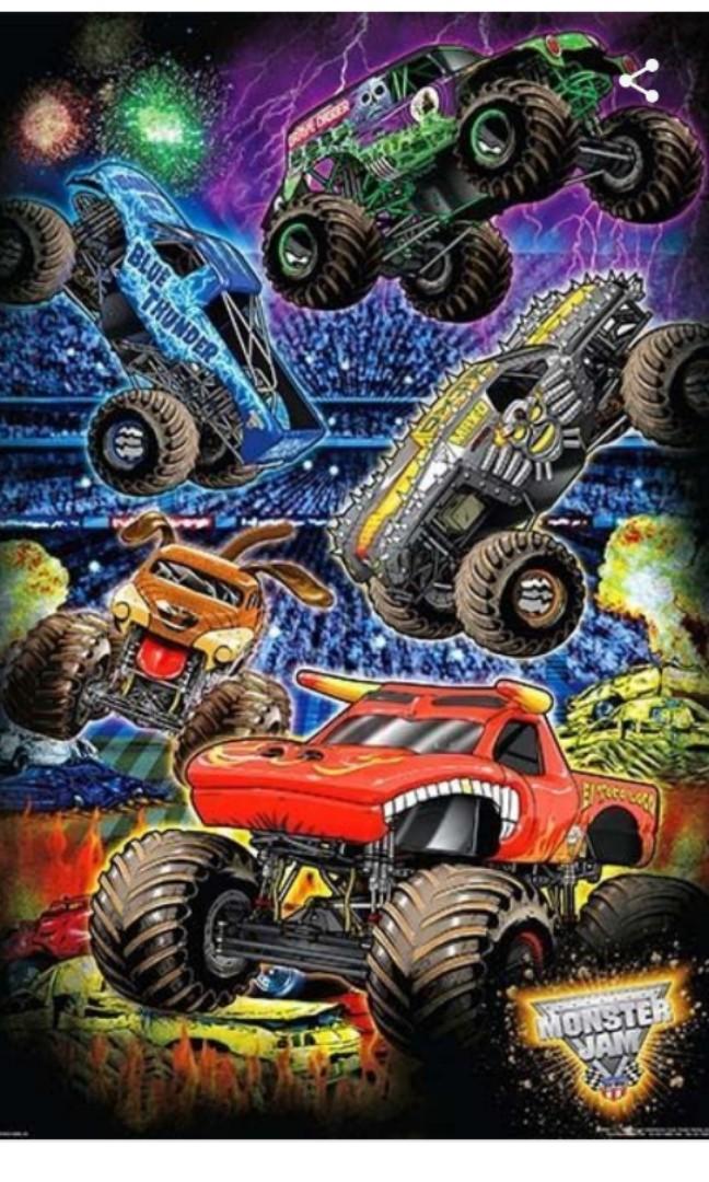 Monster Jam Poster Official License, Hobbies & Toys, Toys & Games on