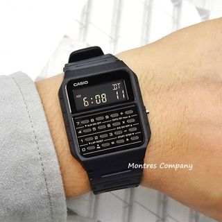 Montres Company 香港註冊公司(32年老店) 卡西歐 CASIO Data Bank 電話備忘錄 計數機 五年電池壽命 CA53 CA53W CA53WF CA-53 CA-53W CA-53WF CA-53WF-1 CA-53WF-1B 全黑色 反顯液晶白色字 九款色有現貨64231874079873110
