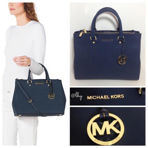 navy michael kors bag