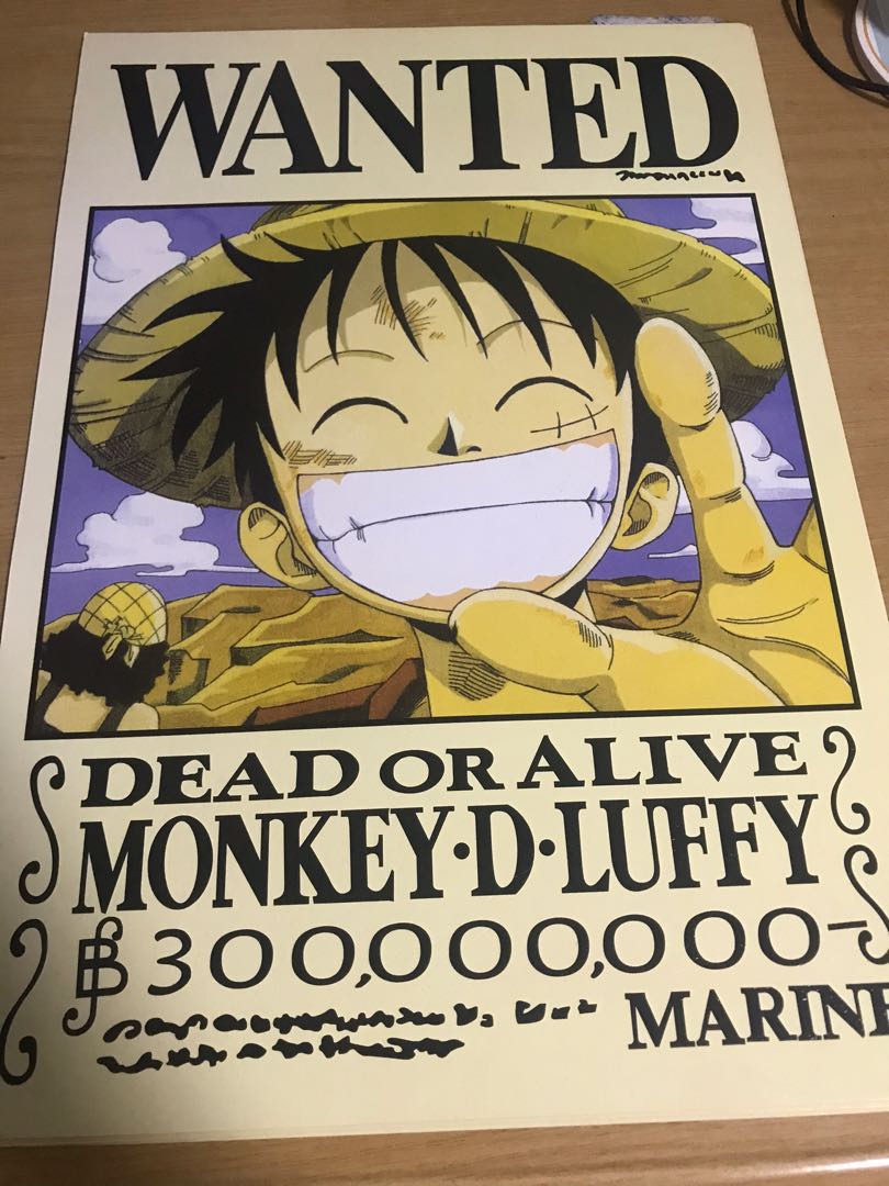 One Piece Wanted Poster, Hobbies & Toys, Memorabilia & Collectibles ...