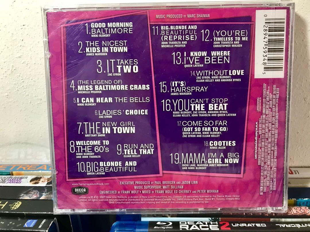 Original CD (Category: CDs & DVDs) located in Angeles City. Submitted by lensongsong (Listing ID 1017225556, Image 2). Description: HAIRSPRAY Motion Picture Soundtrack.