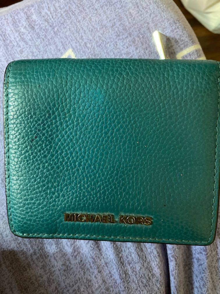 michael kors teal wallet
