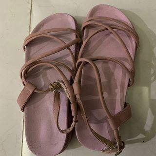 Pink Platform Strappy Sandals