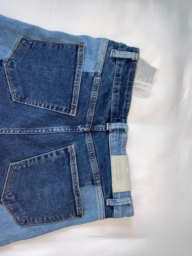 PULL AND BEAR DUAL-TONE JEANS, Women's 