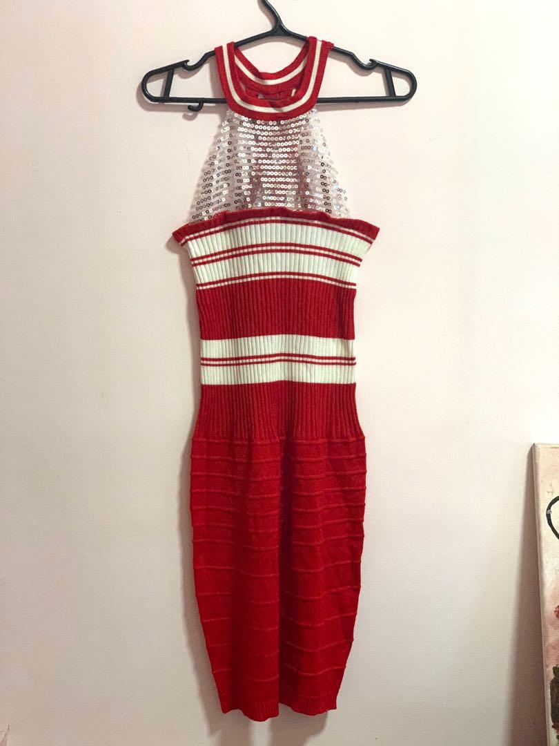 sequence red dress
