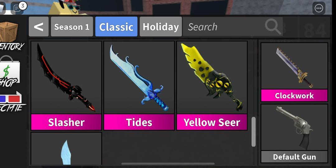 Roblox Mm2 Knifes Toys Games Video Gaming In Game Products On Carousell - tides mm2 roblox