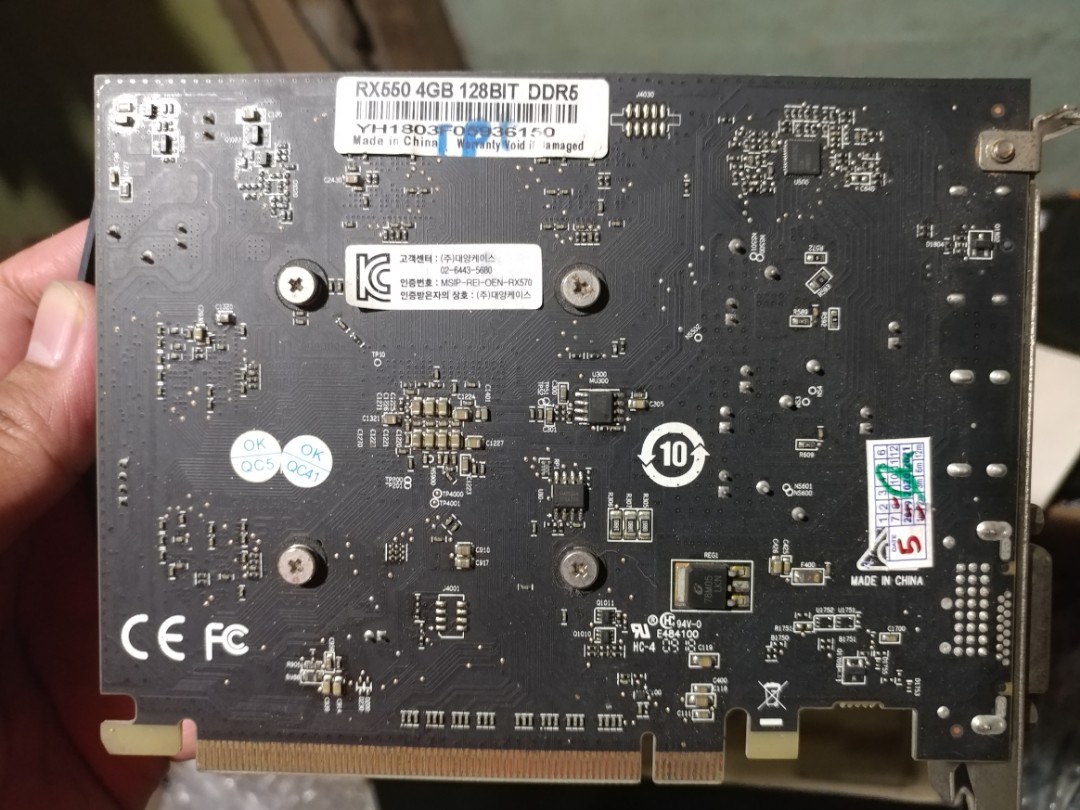 RX 550 4GB DDR5 Gaming Graphics Card low power consuption, Computers & Tech, Parts & Accessories