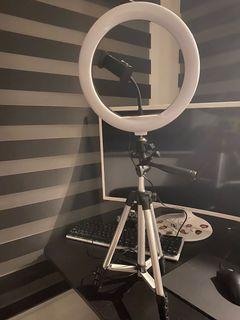 Selfie Ring Light 10” 26cm with tripod and phone holder