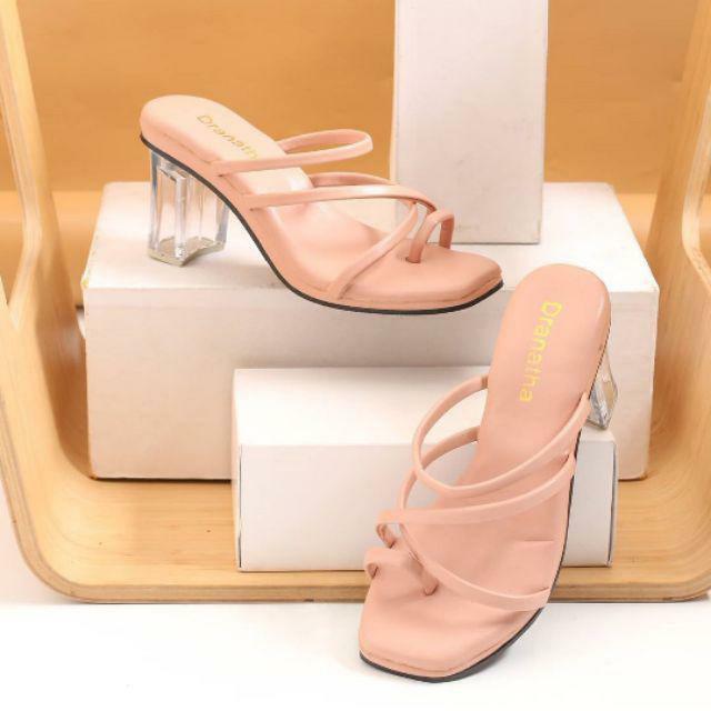 Sepatu Hak Chunky Big Sandal Heel Wanita Hak Kaca R 41 Olshop Fashion Olshop Wanita Di Carousell