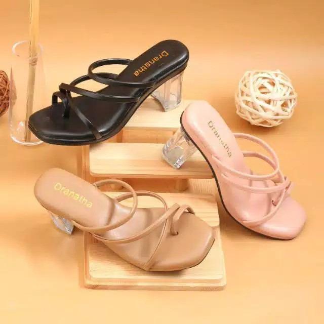 Sepatu Hak Chunky Big Sandal Heel Wanita Hak Kaca R 41 Olshop Fashion Olshop Wanita Di Carousell