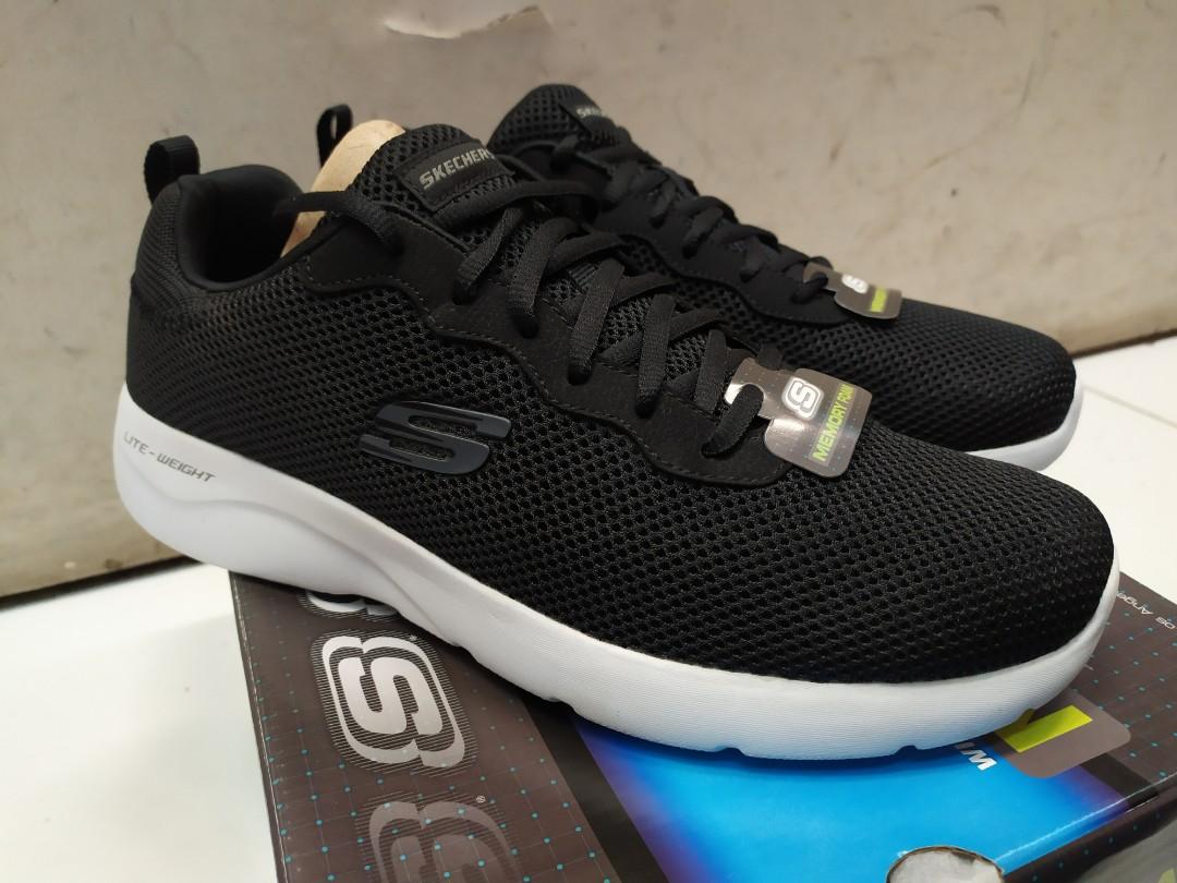 Skechers Memory Foam lite weight Fesyen Pria Sepatu Sneakers