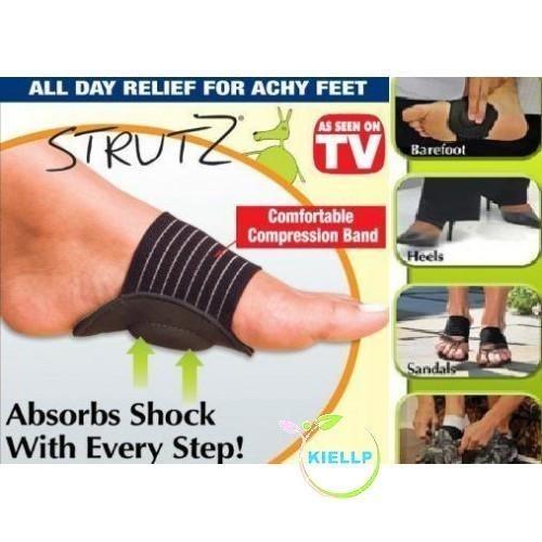 Strutz Feet Cushion Foot Feet Pad Arch Support Anti Fatigue Reduce Pain All Day Feet Relieve Cushion COMES IN A PAIR Non slip Comfort all day. As seen on TV Health Nutrition Braces