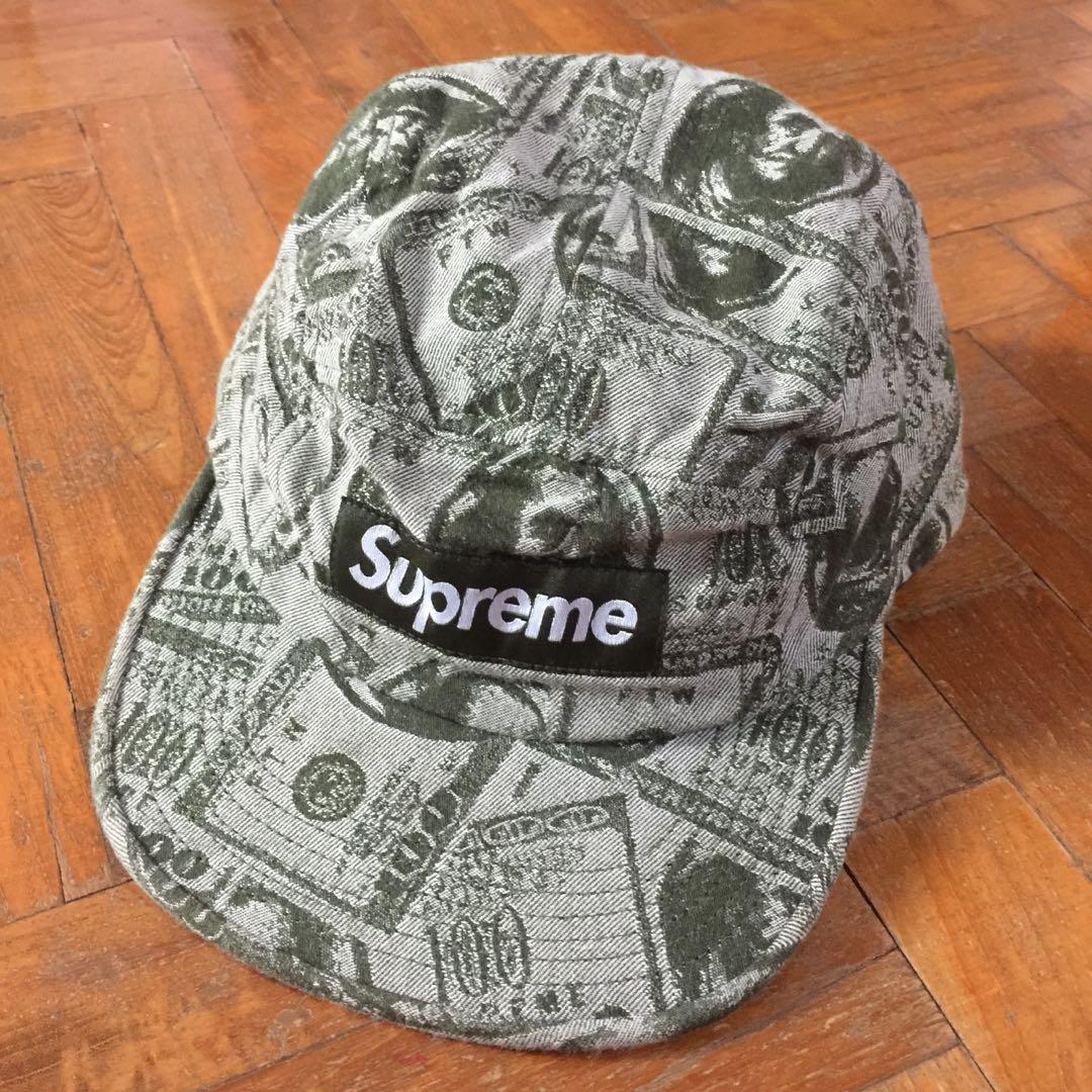 Supreme 100 dollar bill hat deals
