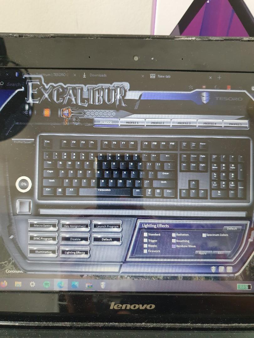 Excalibur Computer Tesoro Excalibur Spectrum RGB Gaming Keyboard, Computers & Tech, Parts ...
