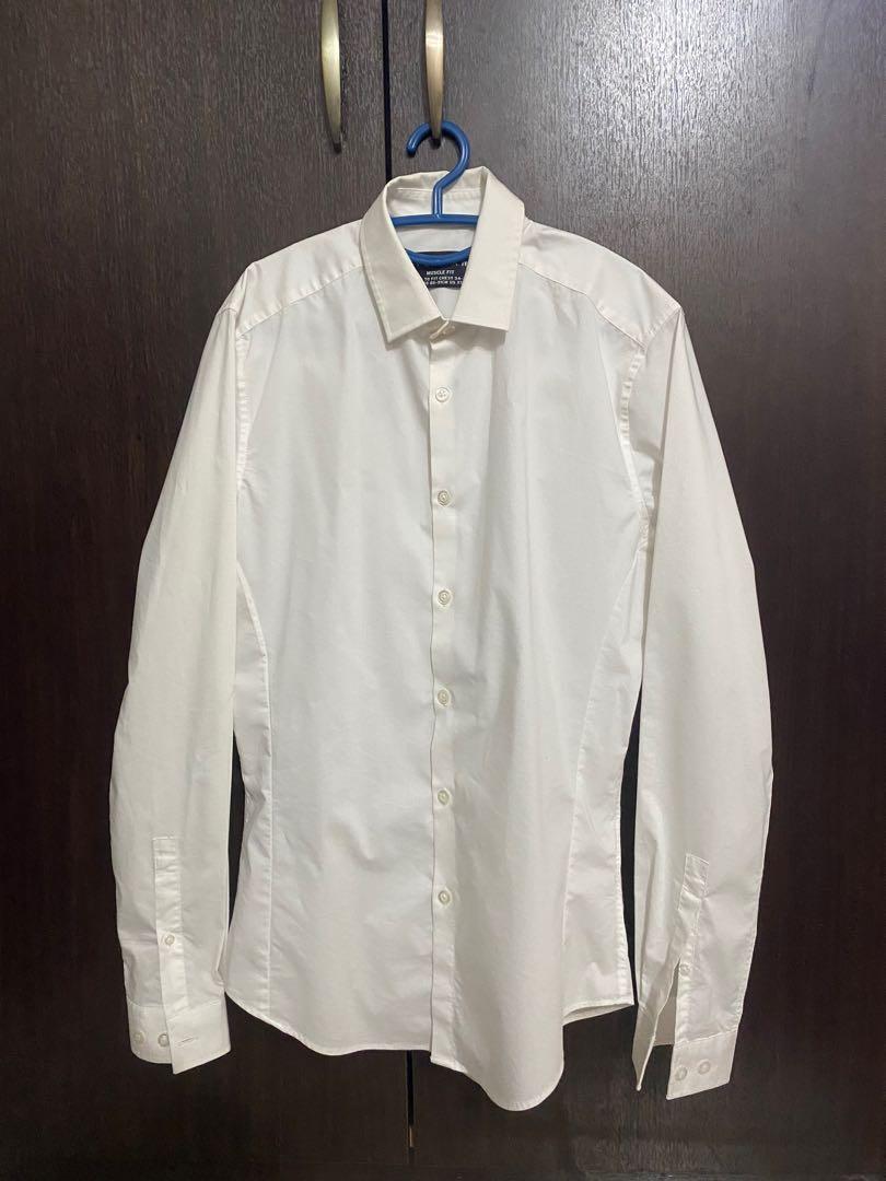 topman muscle fit white shirt