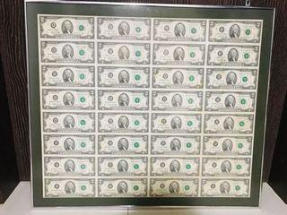 Uncut US dollars  US$2