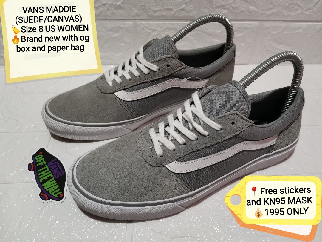 VANS MADDIE SUEDE/CANVASS(WITH FREEBIES), Women's Fashion, Shoes, Sneakers  on Carousell