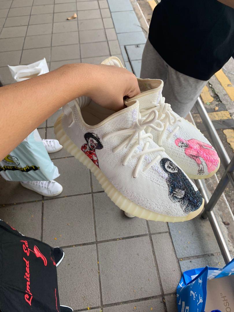 UA Adidas Yeezy Boost 350 Cream White Customized, Men's Fashion, Footwear,  Sneakers on Carousell