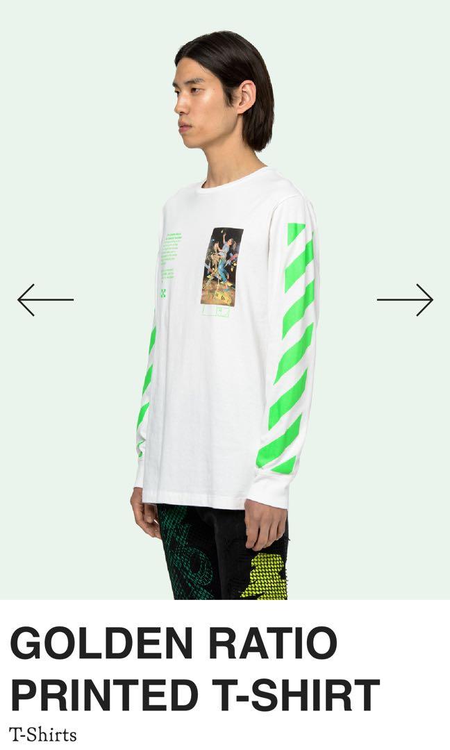 100 Authentic Off white golden ratio Long sleeve tee size S